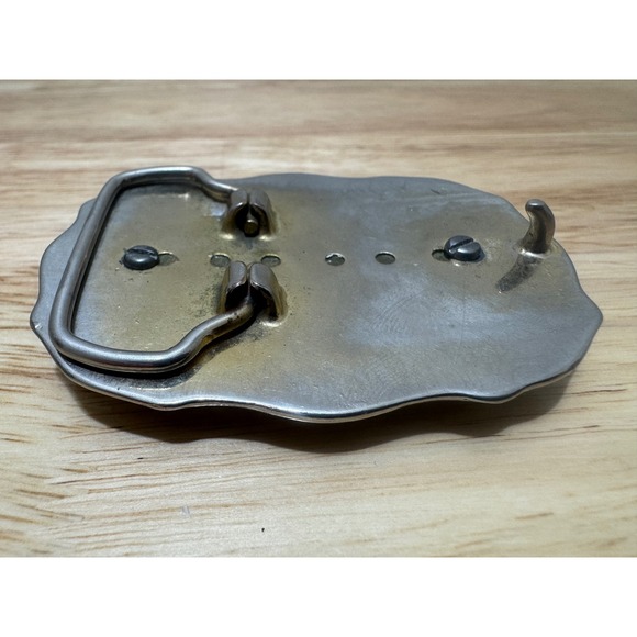 Vintage Native American Style Metal Belt Buckle Inlaid Design - Picture 16 of 16